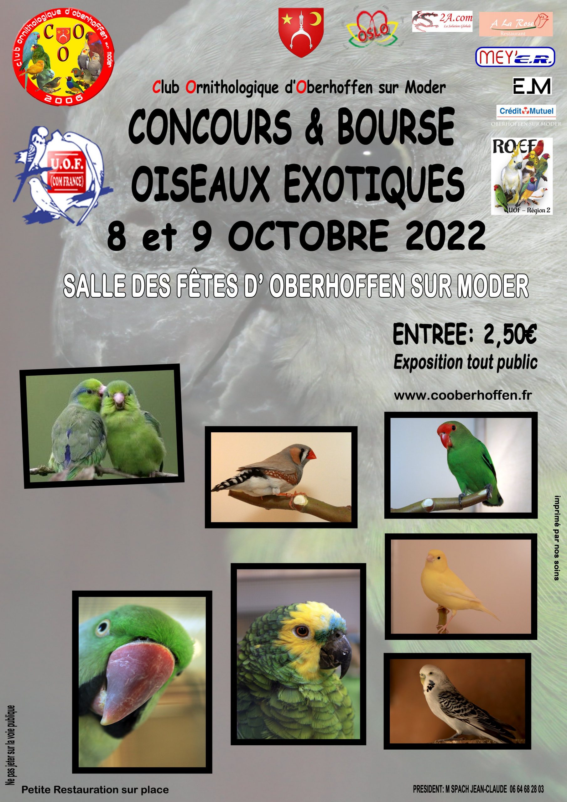 Concours – bourse-exposition Oiseaux Exotiques