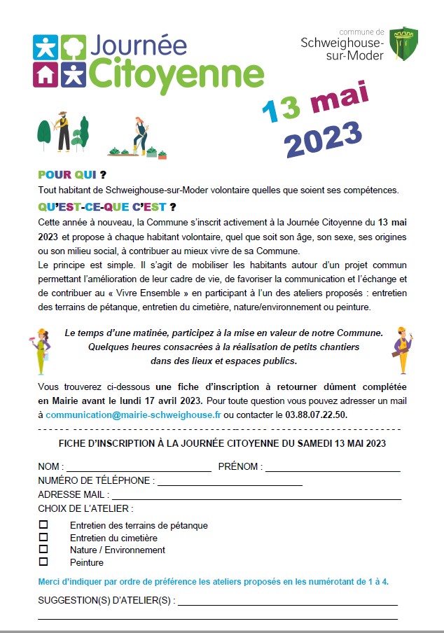 Journée Citoyenne à Schweighouse/Moder