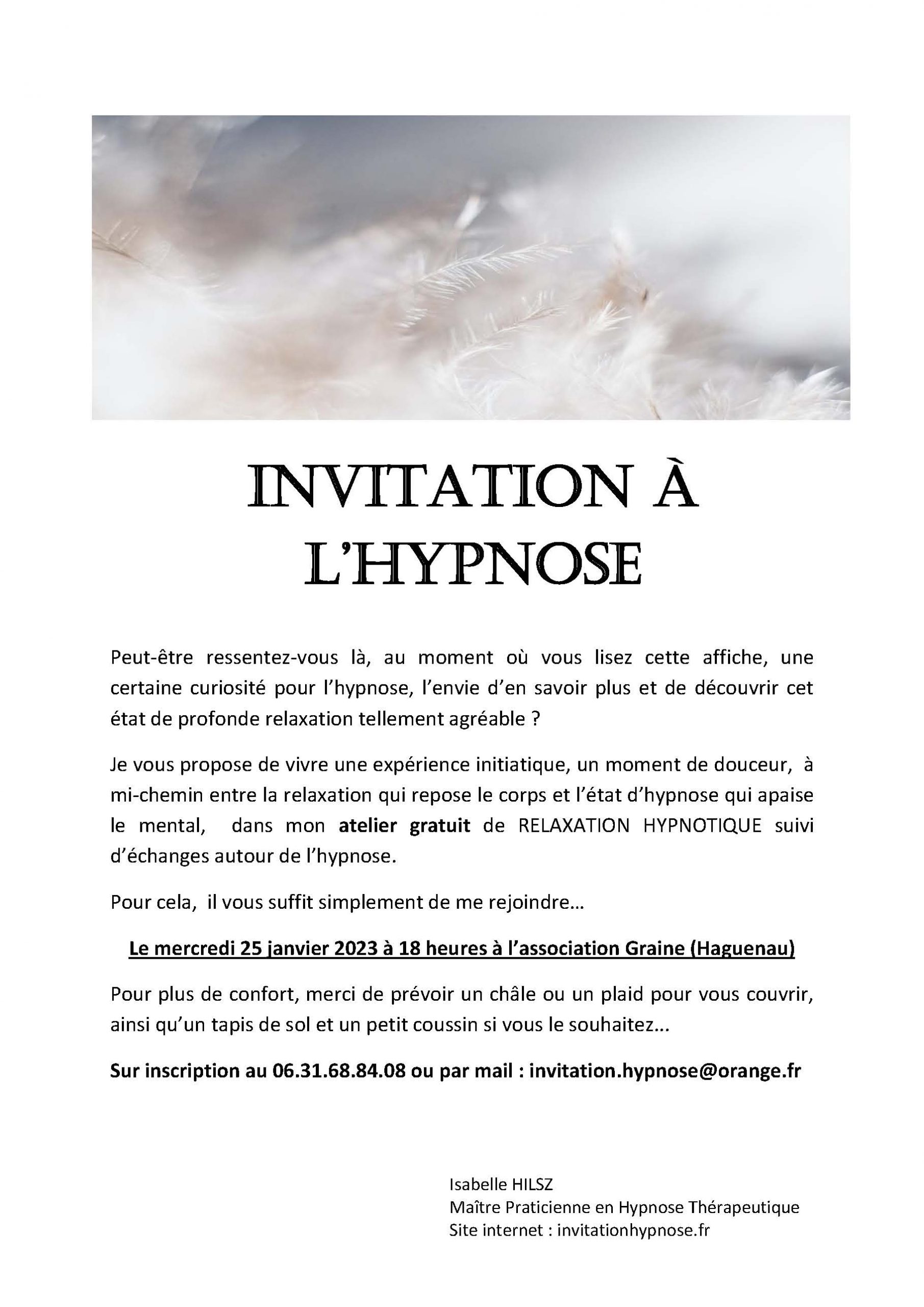 Atelier d’hypnose