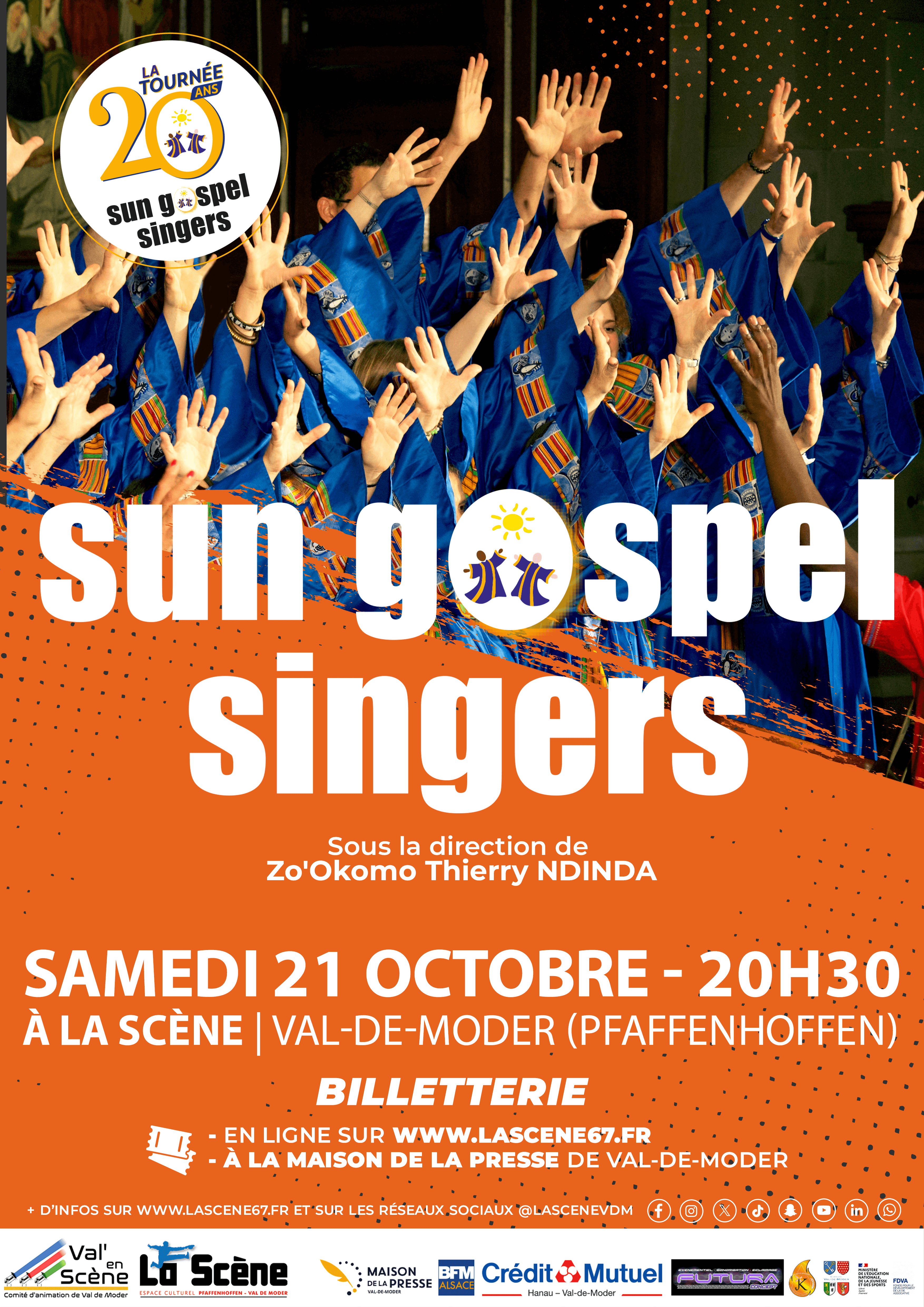 Concert : Sun GOSPEL SINGERS, la tournée des 20 ANS
