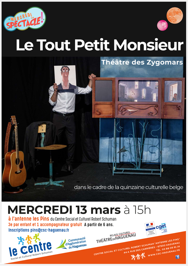 Spectacle « Le tout petit Monsieur » – Cie Le Théâtre des Zygomars