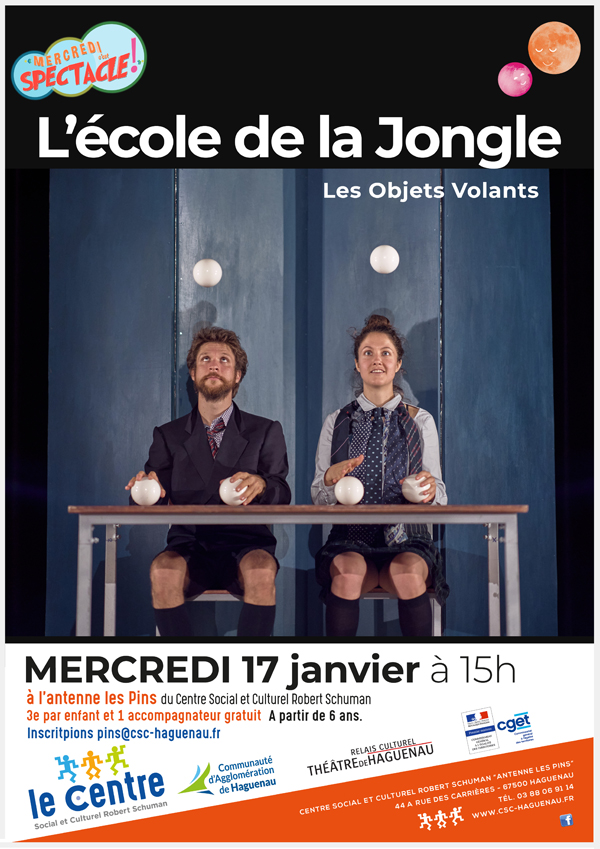 Spectacle « L’école de la jongle » – Compagnie Les Objets Volants