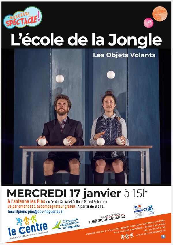 Spectacle « L’école de la jongle » – Compagnie Les Objets Volants