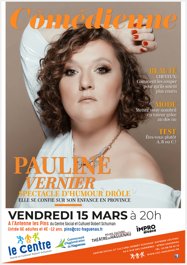 Spectacle « Cômédienne » – PAULINE VERNIER
