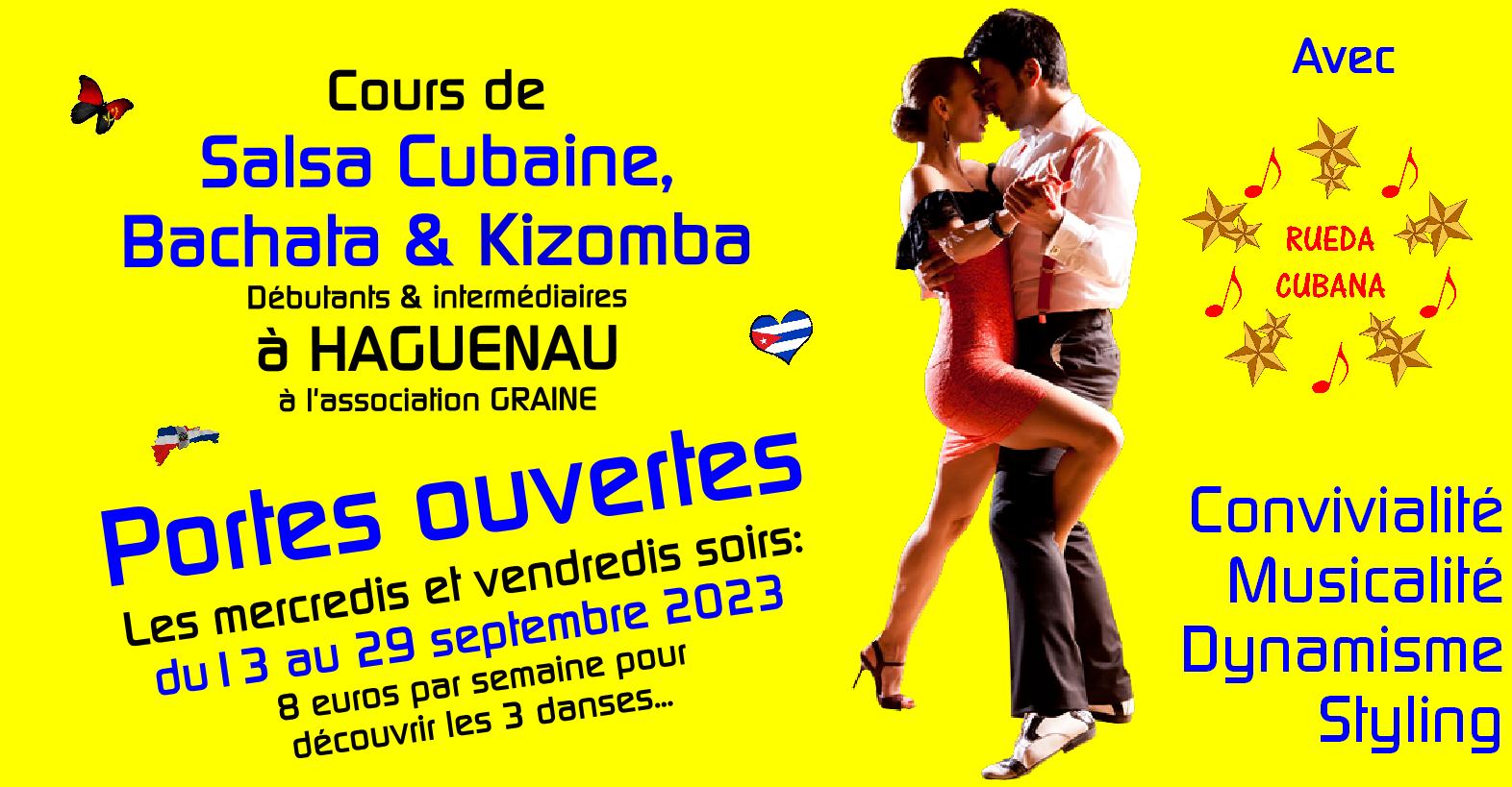 Cours de salsa, bachata, kizomba