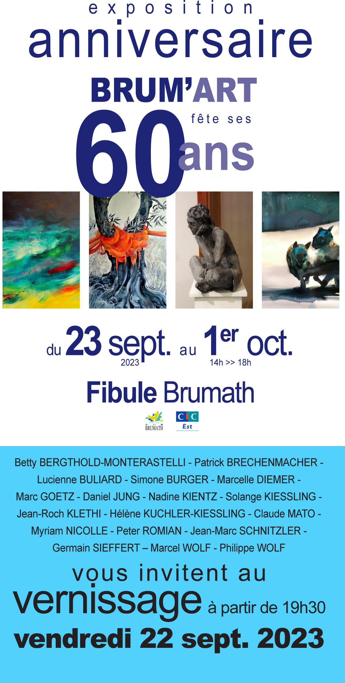 Exposition « Les 60 ans de BRUM’ART »