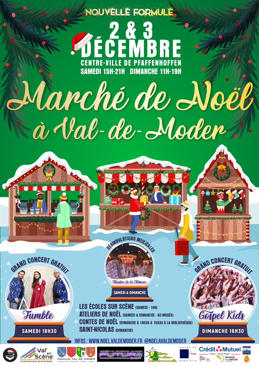 Marché de Noël à Val-de-Moder et concerts Gratuits !