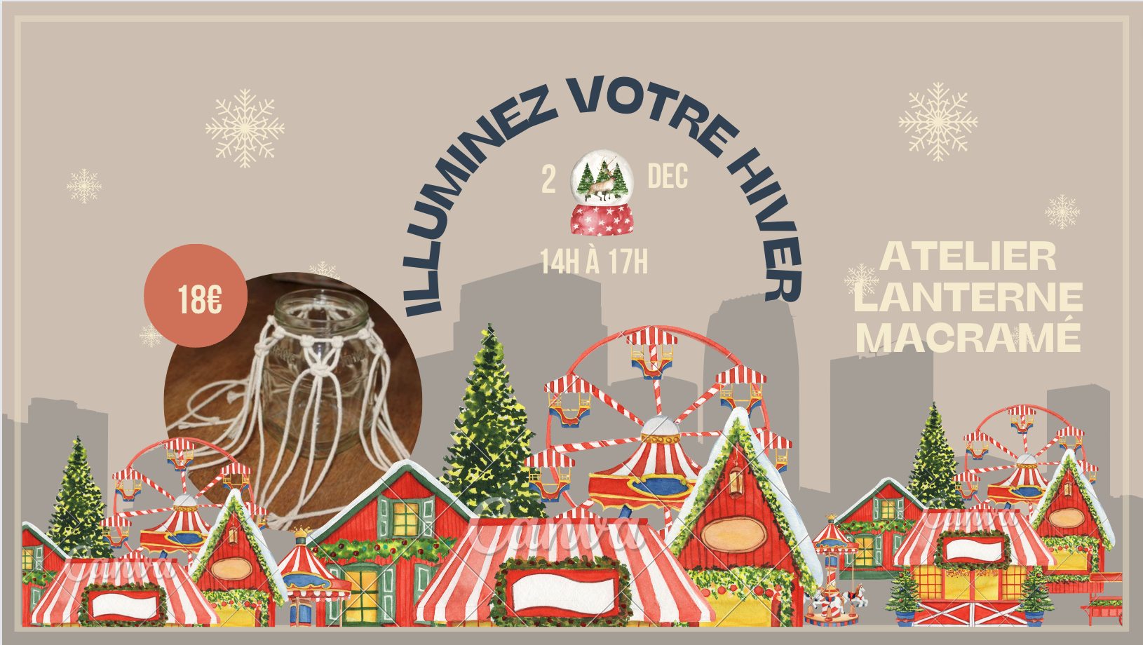 Atelier – illuminez votre hiver : lanterne macramé