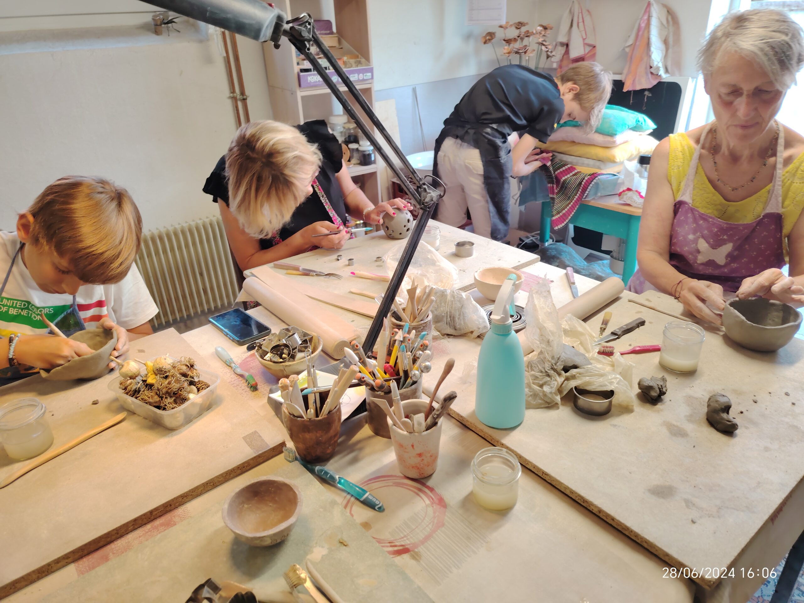 Atelier de poterie au Colombin d’Edith
